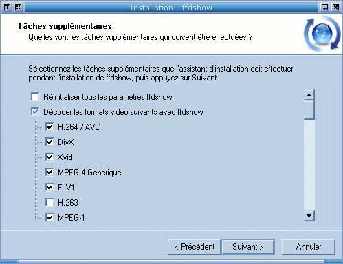 Installation de FFDShow - Codecs Vid�os
