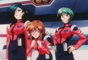 Nos trois pilotes de charmes. Et un peu cingl&eacute;es...